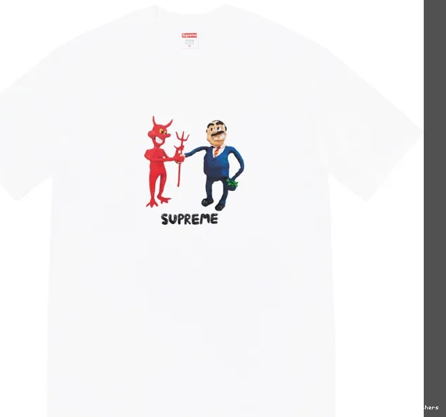 White Tee Business S Trading and T-shirt L Devil Printed 23SS XL Black Contract M 0911